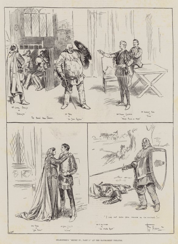 Shaksperen Henrik IV, osa I Haymarket-teatterissa tekijältä Frederick Pegram