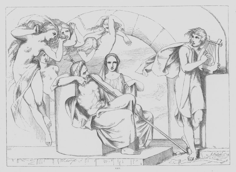 John Milton, Il Penseroso (kaiverrus) tekijältä Frederick Richard Pickersgill