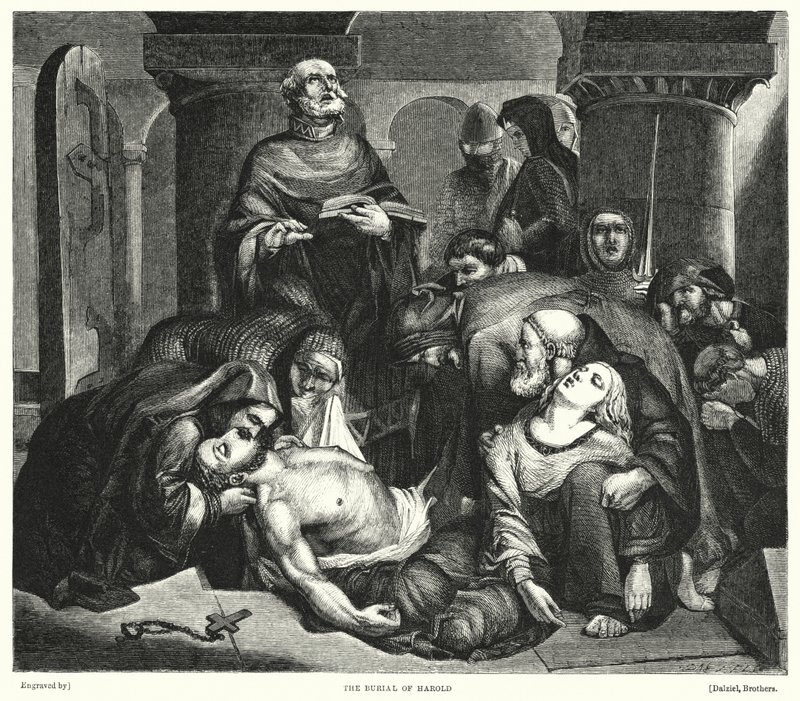 Haroldin hautaus (kaiverrus) tekijältä Frederick Richard Pickersgill
