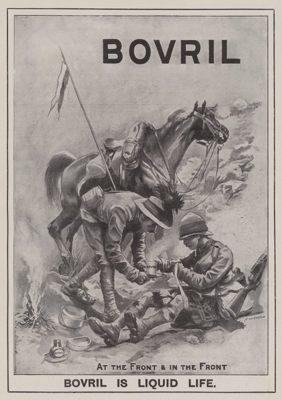Mainos, Bovril (kaiverrus) tekijältä Frederick William Burton