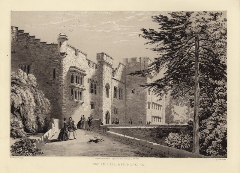 Brougham Hall (litotint) tekijältä Frederick William Hulme