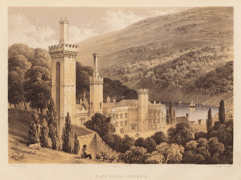 Place House, Cornwall (akvatinta) tekijältä Frederick William Hulme