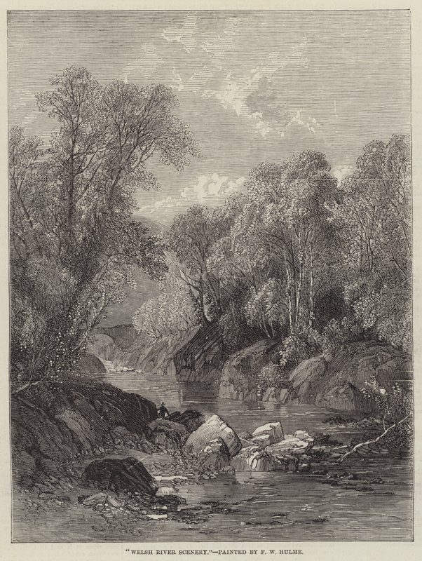 Walesin joen maisema tekijältä Frederick William Hulme