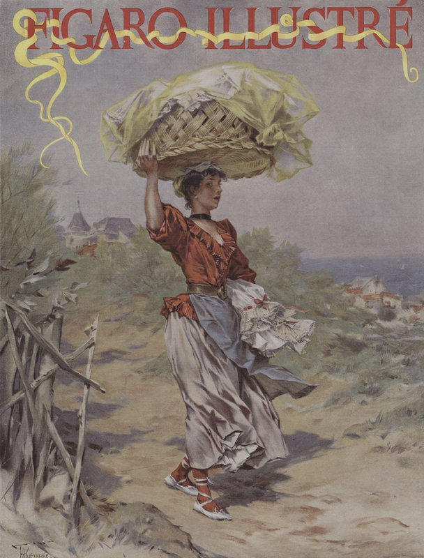 Biarritz. Le Figaro Illustren kansi, maaliskuu 1895 tekijältä Frederik Hendrik Kaemmerer
