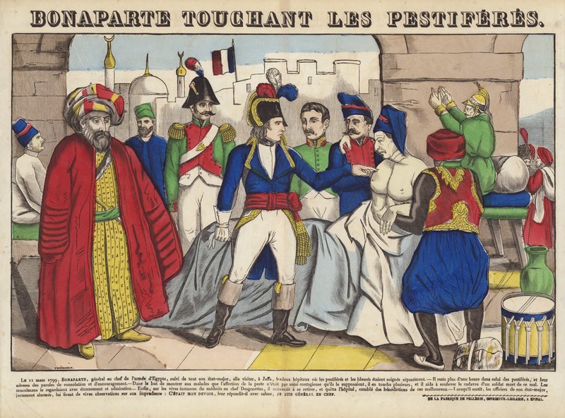 Bonaparte koskettaa ruttoa tekijältä French School