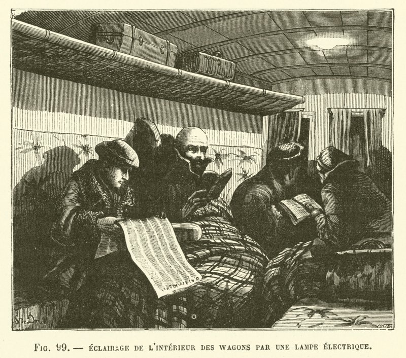 Vaunujen sisätilojen valaistus sähkölampulla tekijältä French School