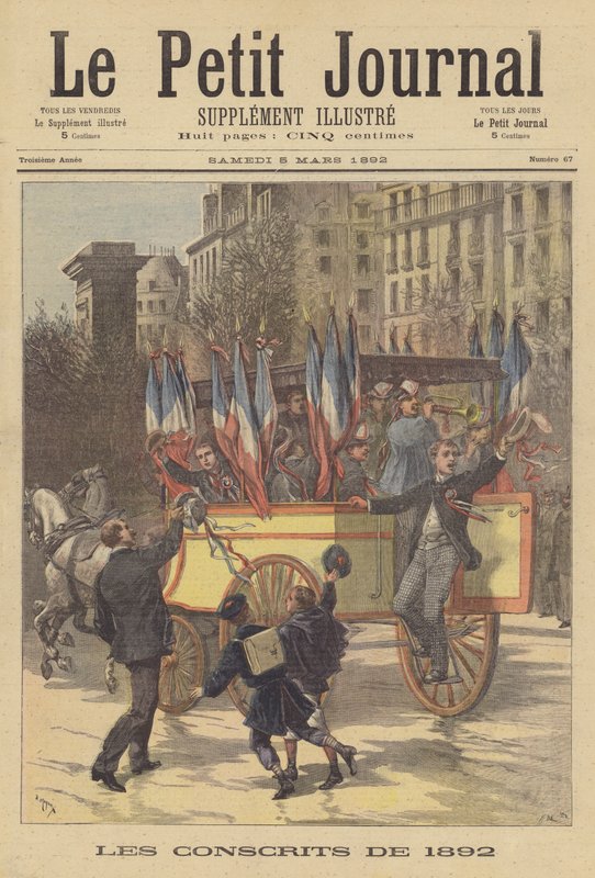 Ranskan armeijan varusmiehet vuodelta 1892 tekijältä French School