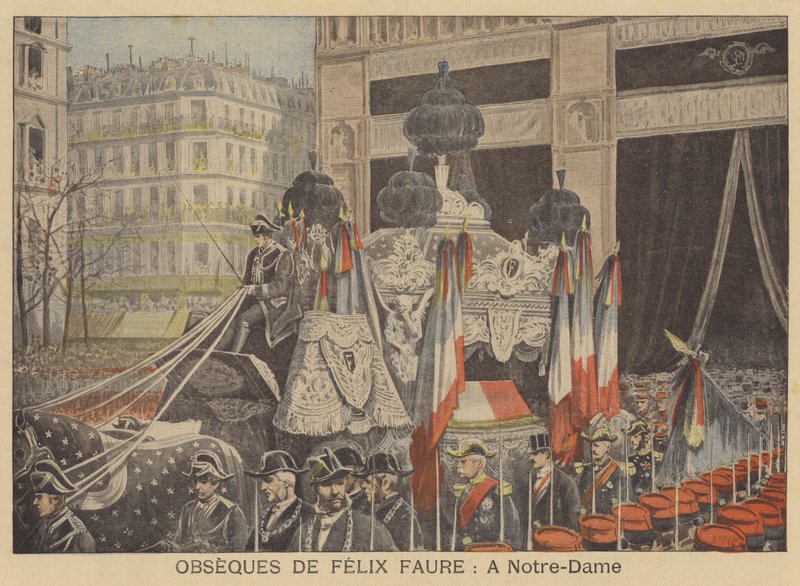 Presidentti Felix Fauren hautajaiset Notre Dame de Parisissa tekijältä French School