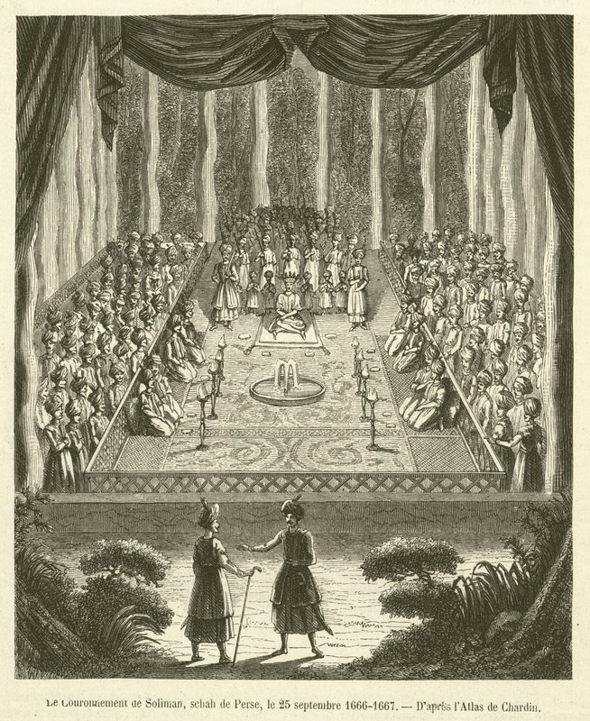 Persian shaahin Suleimanin kruunajaiset, 25. syyskuuta 1666-1667 tekijältä French School