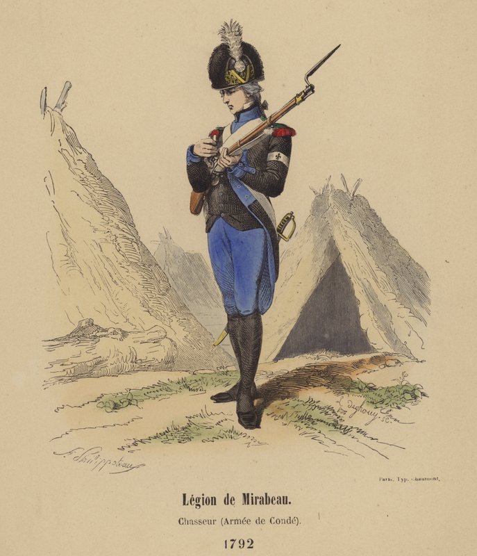 Legion de Mirabeau, Chasseur (Conden armeija), 1792 tekijältä French School