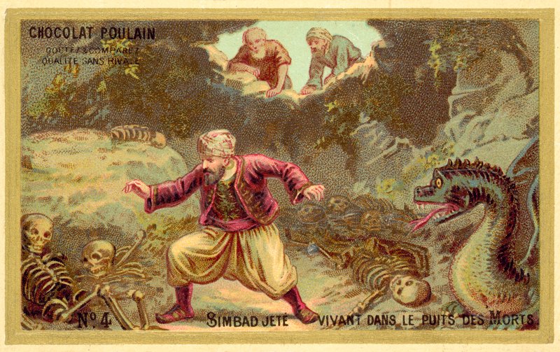 Sinbad heitetään elävänä kuolleiden kuoppiin tekijältä French School