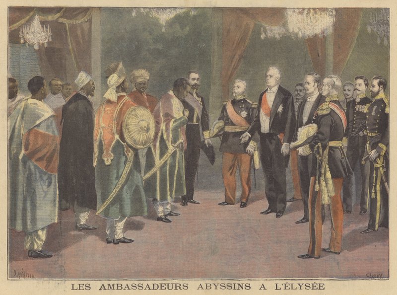 Abessinian suurlähettiläät Elyseen palatsissa tekijältä French School