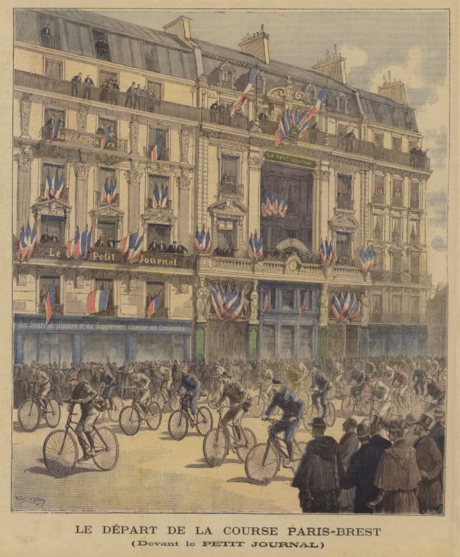 Pariisi-Brest -pyöräilykilpailun alku tekijältä French School