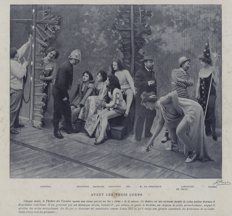 Näyttelijät ja näyttelijät Theater des Varietesissa, Pariisissa (m/v kuva) tekijältä French Photographer