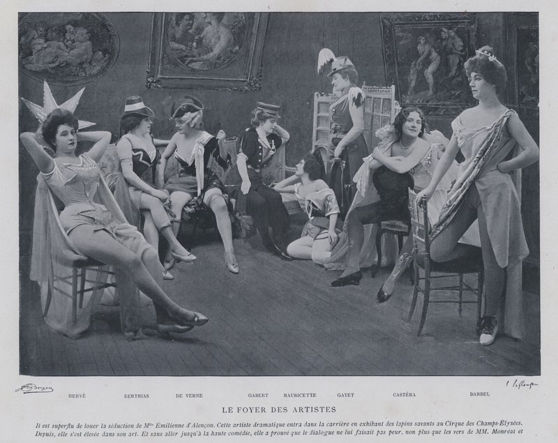 Näyttelijät Theater des Varietesin viherhuoneessa, Pariisissa (m/v kuva) tekijältä French Photographer
