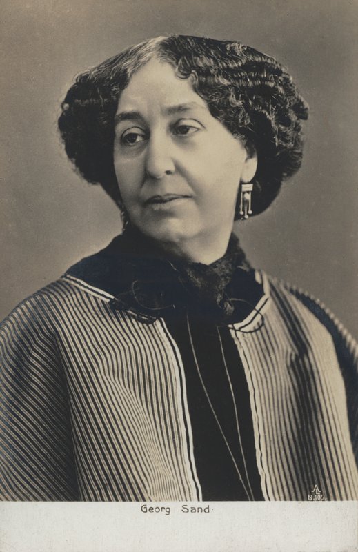Amantine Lucile Aurore Duplin (salanimi George Sand) (1804-1876), ranskalainen kirjailija (m/v kuva) tekijältä French Photographer