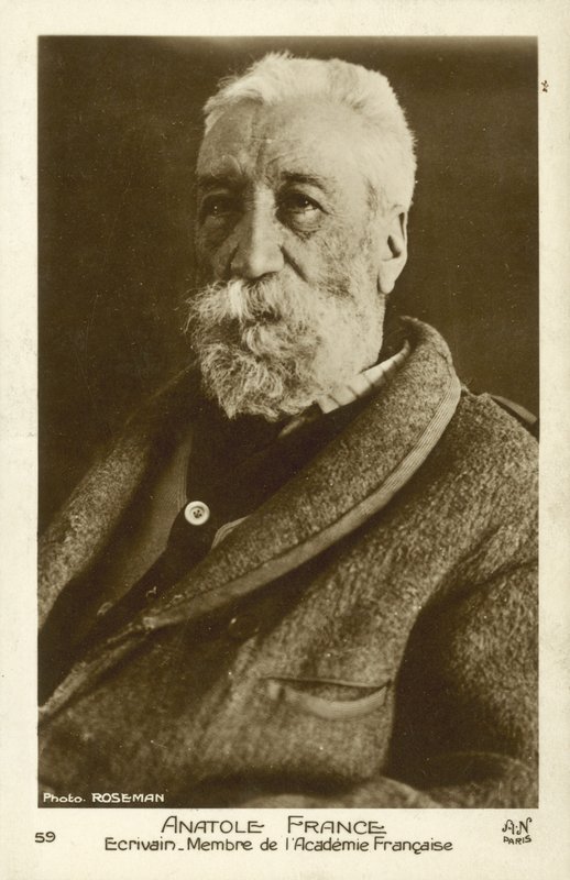 Anatole France, ranskalainen runoilija, toimittaja ja kirjailija (m/w kuva) tekijältä French Photographer