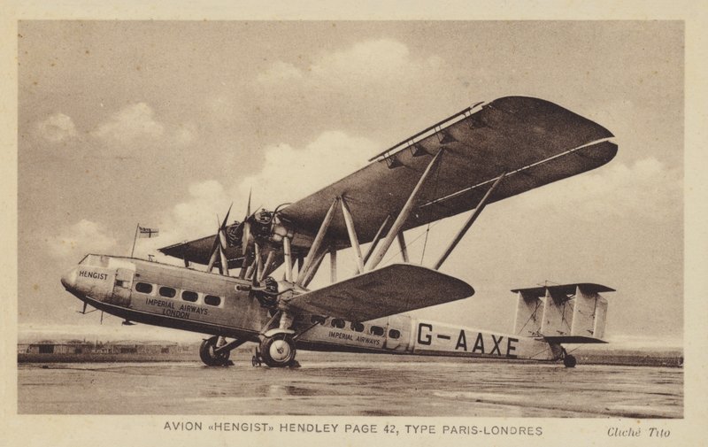 Avion Hengist Hendley sivu 42, tyyppi Paris-Lontoo tekijältä French Photographer