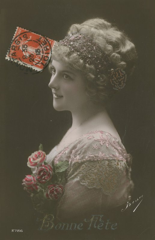 Hyvää syntymäpäivää. Postikortti lähetetty 1913. tekijältä French Photographer