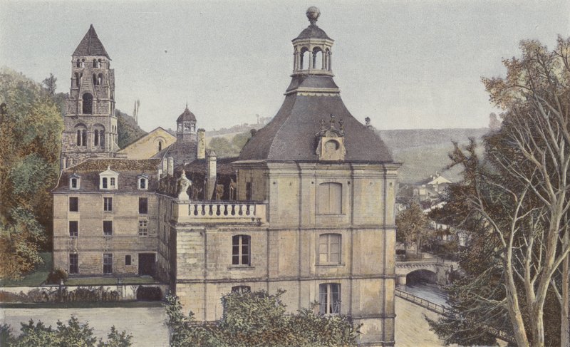 Brantome, Ensemble du Monastere, Cote O (kaupungintalo ja koulu) tekijältä French Photographer