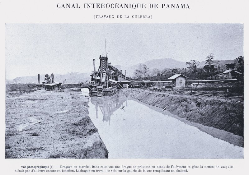 Panaman valtamertenvälinen kanava, Culebra Works (m/w kuva) tekijältä French Photographer