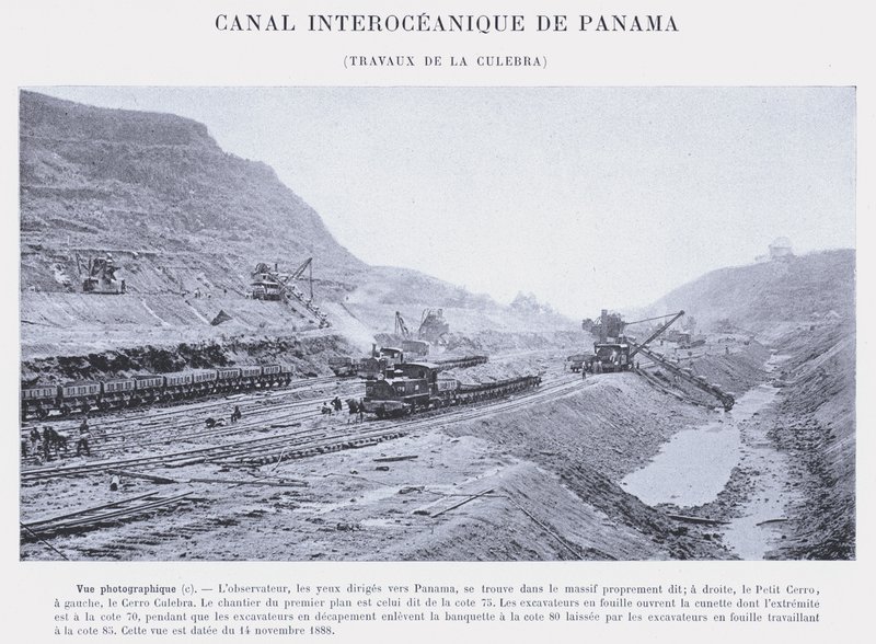 Panaman valtamertenvälinen kanava, Culebra Works (m/w kuva) tekijältä French Photographer