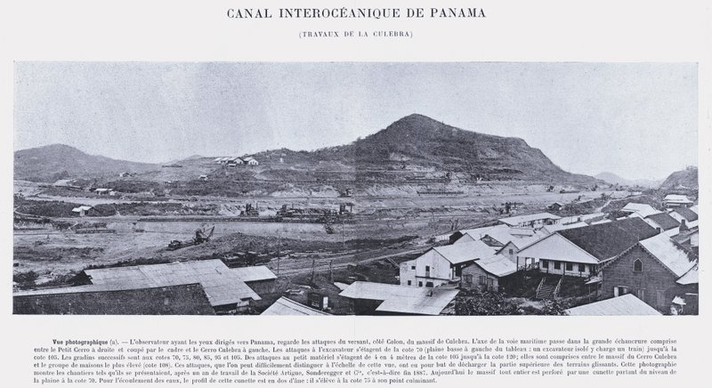 Panaman valtamertenvälinen kanava, Culebra Works (m/w kuva) tekijältä French Photographer