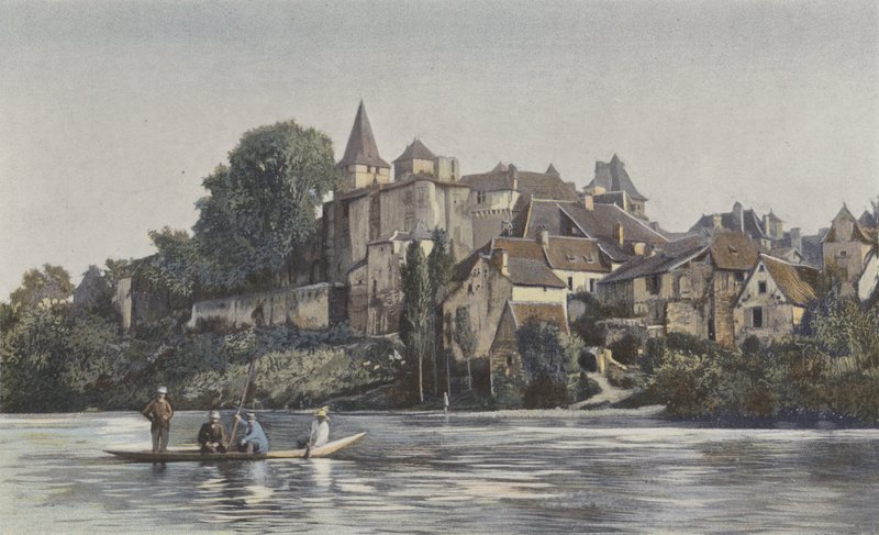 Carennac, Yleiskuvaus kaupungista Lotin vasemmalla rannalla tekijältä French Photographer
