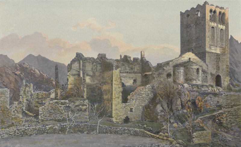 Casteil, St-Martin-du-Canigoun vanhan luostarin rauniot tekijältä French Photographer