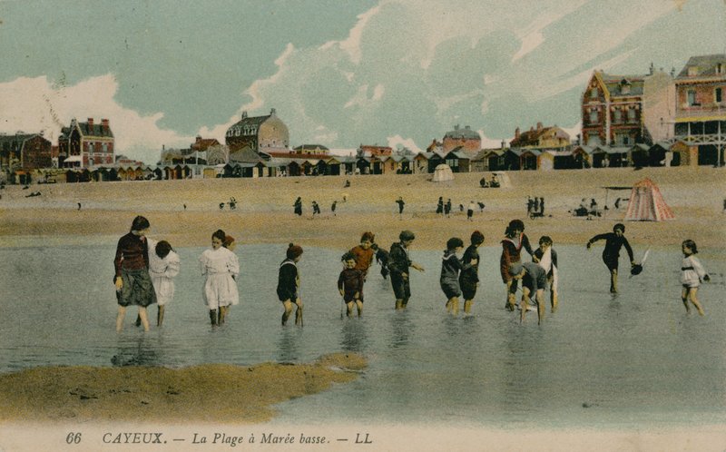Cayeux, la plage a Maree basse. Postikortti lähetetty 27. heinäkuuta 1913. tekijältä French Photographer