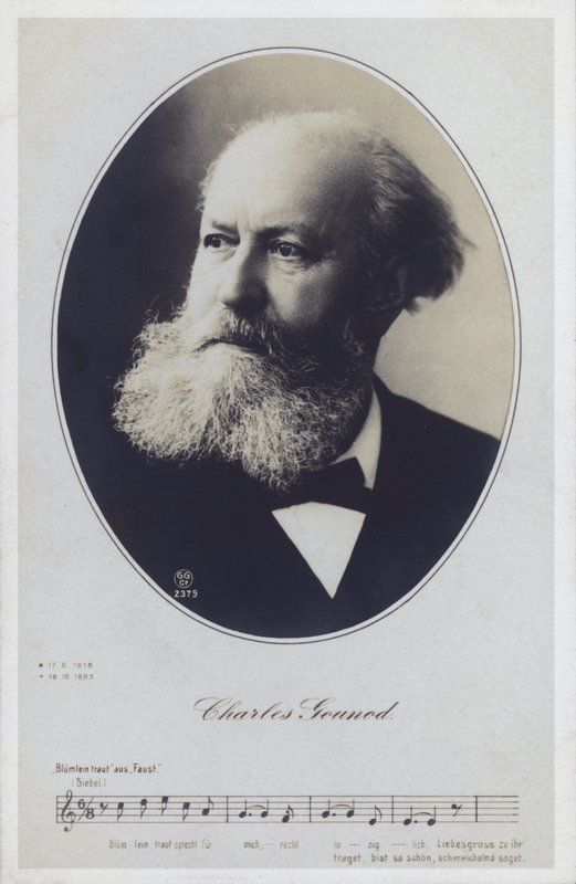 Charles Gounod, ranskalainen pianisti ja säveltäjä (m/w kuva) tekijältä French Photographer