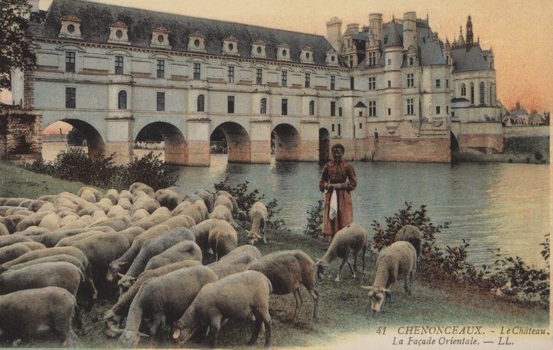 Chenonceaux, linnat, itäinen julkisivu tekijältä French Photographer