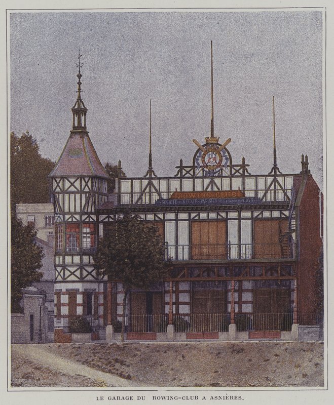 Societe des Regates Parisiennesin soutuseuran klubitalo, Asnieres, Pariisi, Ranska (värikuva) tekijältä French Photographer