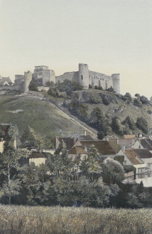 Druyes, Chateau, näkymä järveltä tekijältä French Photographer