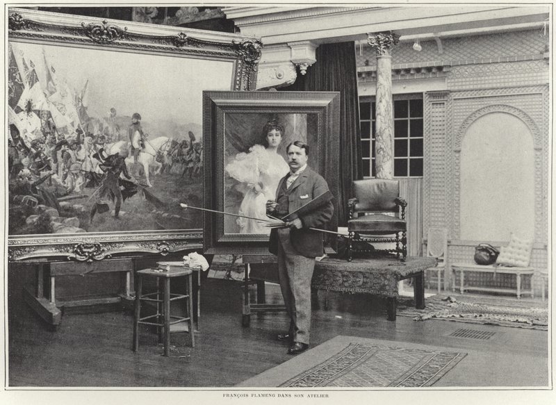 Francois Flameng työpajassaan tekijältä French Photographer