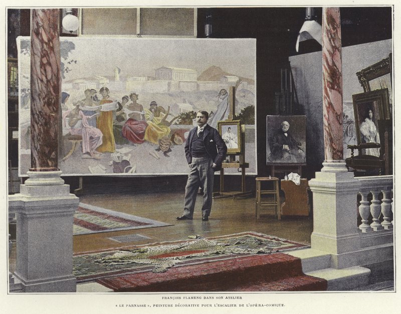 Francois Flameng työpajassaan tekijältä French Photographer