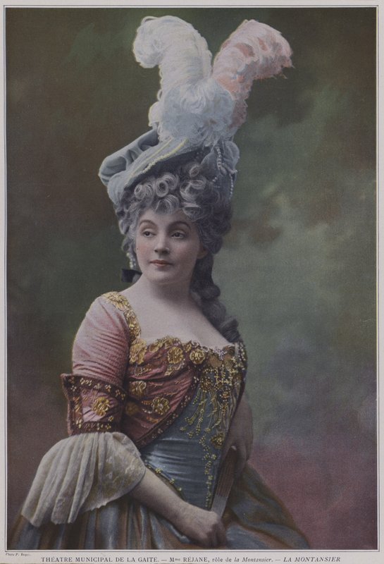 Gabrielle Rejane nimiroolissa La Montansierissa (värillinen kuva) tekijältä French Photographer