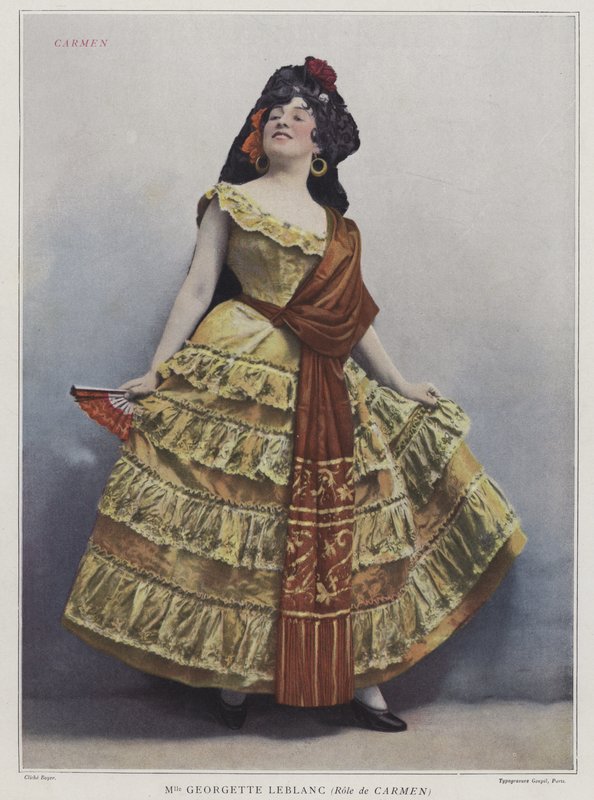 Georgette Leblanc Carmenina, 1899 (värikuva) tekijältä French Photographer