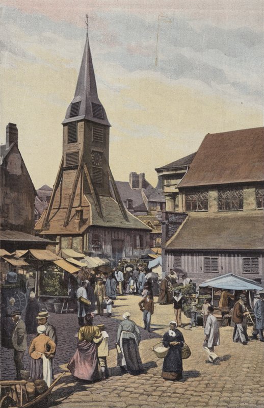 Honfleur, Place du Marche ja Sainte-Catherinen kirkko tekijältä French Photographer
