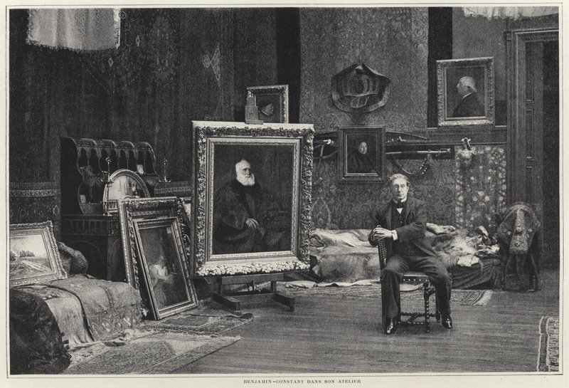 Jean-Joseph Benjamin-Constant työpajassaan tekijältä French Photographer