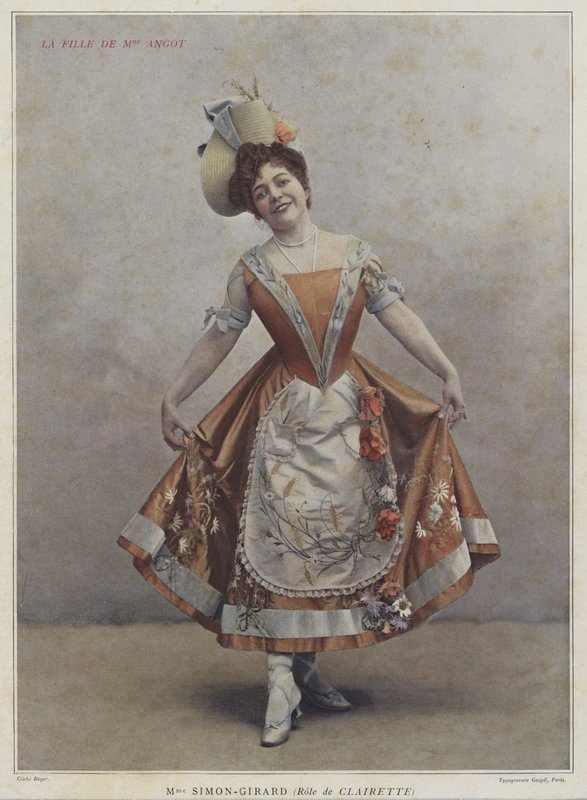 Juliette Simon-Girard Clairettena Madame Angotin tyttäressä (värillinen kuva) tekijältä French Photographer