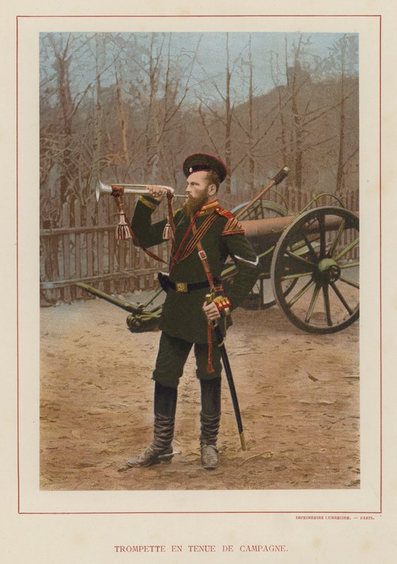 Venäjän armeija: Trumpetti kenttäpuvussa (kuva) tekijältä French Photographer