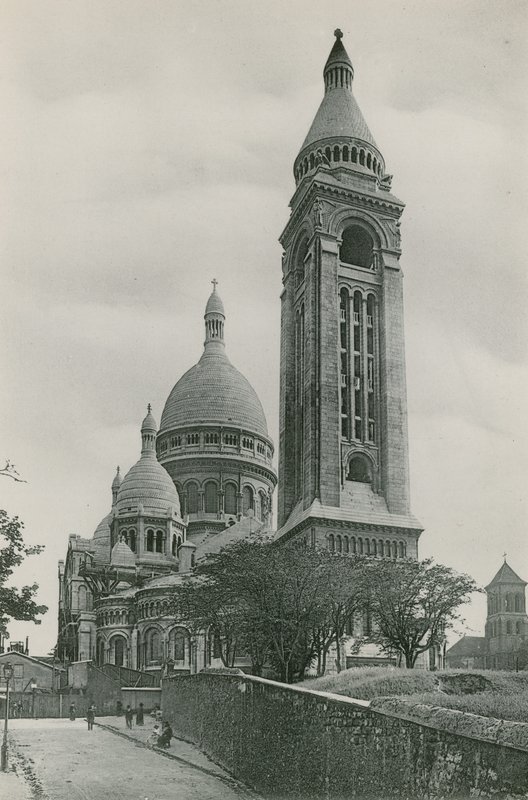 La Basilique du Sacre-Coeur, Campanile, Basilica of Sacre-Coeur ja Campanile (valokaiverrus) tekijältä French Photographer