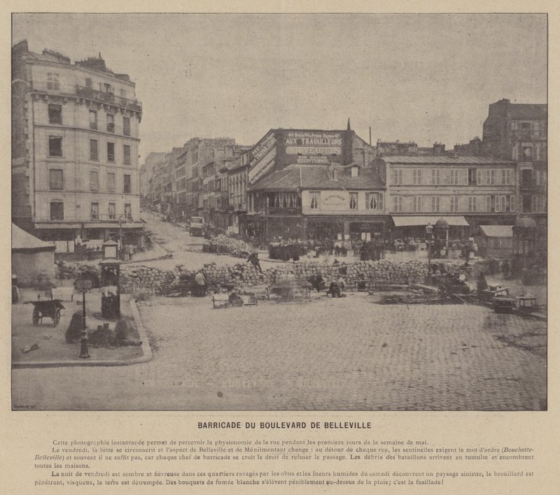 Pariisin kunto, Auguste Vermorel, Jean-Baptiste Milliere (b/w valokuva) tekijältä French Photographer