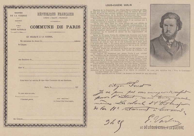 Pariisin kommuuni, Louis-Eugene Varlin (m/v kuva) tekijältä French Photographer