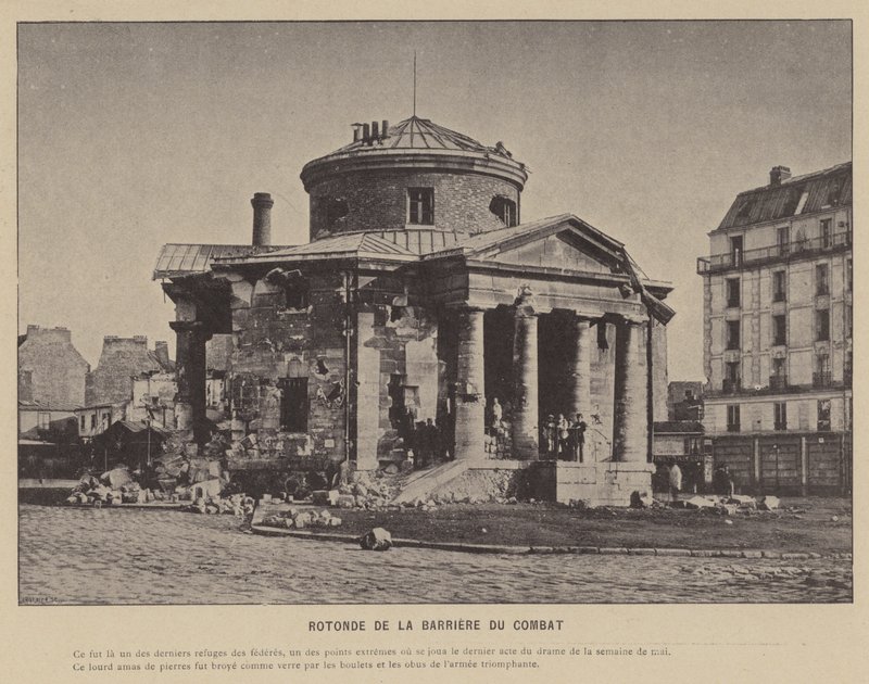 Pariisin kommuuni, Rotonde De La Barriere Du Combat (valkoinen kuva) tekijältä French Photographer