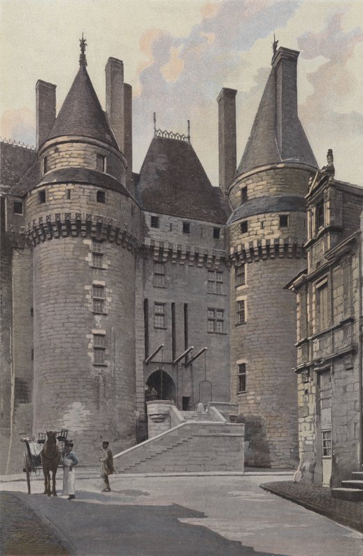Langeais, Chateau, kaupungin sisäänkäynti tekijältä French Photographer