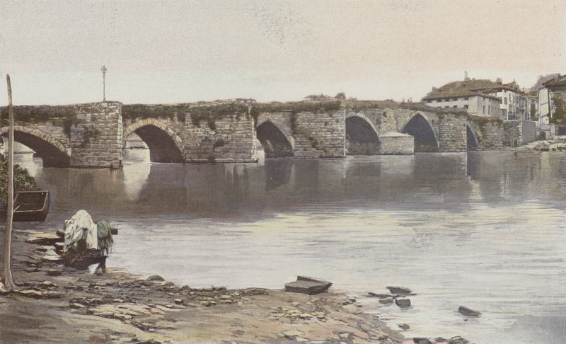 Limoges, Pont Saint-Martial, Näkymä ylävirtaan (Vienen vasen ranta) tekijältä French Photographer