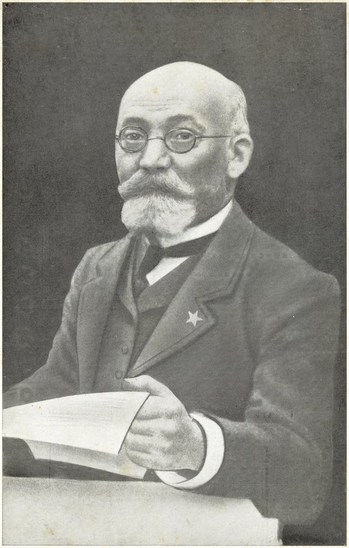 Ludwik Lejzer Zamenhof, puolalainen esperanton keksijä (valkoinen kuva) tekijältä French Photographer