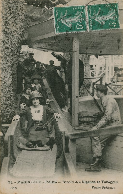 Magic City, Pariisi, postikortti lähetetty 19. heinäkuuta 1913 tekijältä French Photographer